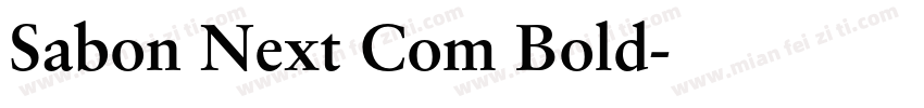 Sabon Next Com Bold字体转换
